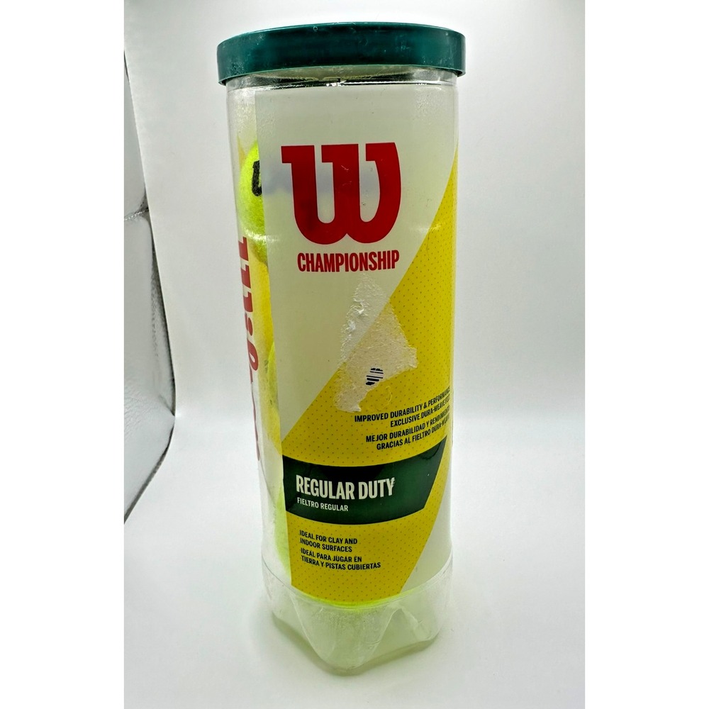 Durable Wilson Championship Tennis Balls - Regular Duty for Clay & Indoor Courts